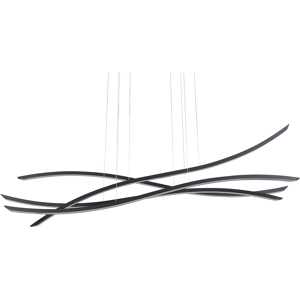 Beliani LED Pendant Lamp CALAO Metal Black Beliani LED Pendant Lamp CALAO Metal Black