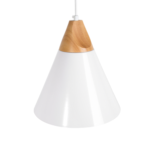 Beliani White Cone Pendant Lamp - Modern Aluminium Light Beliani White Cone Pendant Lamp - Modern Aluminium Light