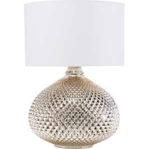 Beliani Table Lamp MADON Glass Gold Beliani Table Lamp MADON Glass Gold