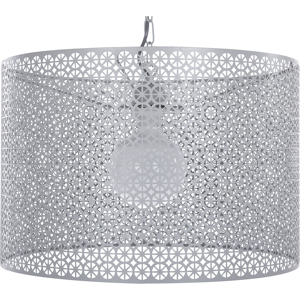 Beliani Pendant Lamp MEZEN - Grey Modern Metal Shade Beliani Pendant Lamp MEZEN - Grey Modern Metal Shade