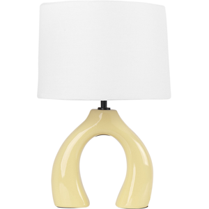 Beliani Ceramic Yellow Table Lamp - Minimalistic Design Beliani Ceramic Yellow Table Lamp - Minimalistic Design
