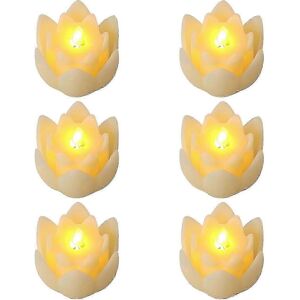Unbranded 6 Pack Lotus LED Candles, 7.5 x 3 cm, Electronic Buddhist Lamps Battery Operated Unbranded 6 Pack Lotus LED Candles, 7.5 x 3 cm, Electronic Buddhist Lamps Battery Operated
