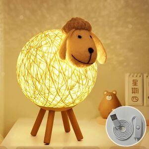 Unbranded LED Night Light, Sheep Rattan Bedside Lamp, Children's Night Light Projector, LE Unbranded LED Night Light, Sheep Rattan Bedside Lamp, Children's Night Light Projector, LE