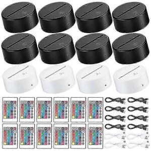 Unbranded 12 Pack 3D LED Night Light Bases 16 Colors Remote Control Acrylic Lamp Bases Unbranded 12 Pack 3D LED Night Light Bases 16 Colors Remote Control Acrylic Lamp Bases