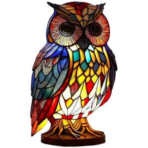 Unbranded (Owl) Stained Glass Animal Table Lamp, Night Light, Retro Desk Lamp, Christmas G Unbranded (Owl) Stained Glass Animal Table Lamp, Night Light, Retro Desk Lamp, Christmas G