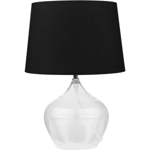 Beliani Table Lamp Black and Transparent - Modern Design Beliani Table Lamp Black and Transparent - Modern Design
