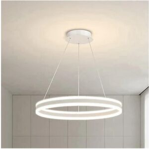 Unbranded Ring LED Chandelier Dimmable, White Bianco Finish, 60 cm Diameter, Pendant Ceili Unbranded Ring LED Chandelier Dimmable, White Bianco Finish, 60 cm Diameter, Pendant Ceili