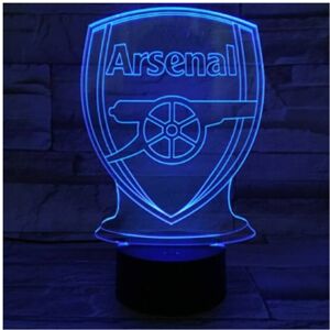 Unbranded (Black) Arsenal 3d Led Night Light Illusion Lamp 16 Colour Change Decor Lamp Xma Unbranded (Black) Arsenal 3d Led Night Light Illusion Lamp 16 Colour Change Decor Lamp Xma