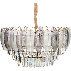 Beliani Chandelier CANAGUA Glass Brass Beliani Chandelier CANAGUA Glass Brass