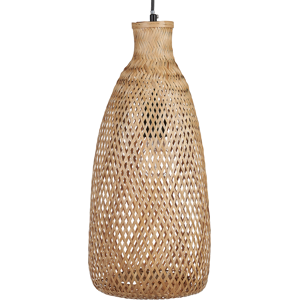 Beliani Pendant Lamp Natural Beige Bamboo Wood - Pendant Lamp Beliani Pendant Lamp Natural Beige Bamboo Wood - Pendant Lamp