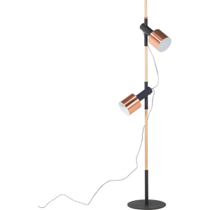 Beliani Floor Lamp Black Copper Modern 125cm Adjustable Lighting Beliani Floor Lamp Black Copper Modern 125cm Adjustable Lighting