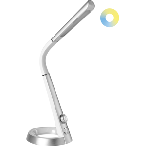 Beliani LED Desk Lamp CANOPUS with USB Port Silver Beliani LED Desk Lamp CANOPUS with USB Port Silver