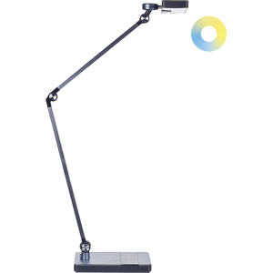 Beliani LED Desk Lamp LACERTA with Wireless Charger Metal Black Beliani LED Desk Lamp LACERTA with Wireless Charger Metal Black