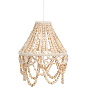 Beliani Menik Wooden Beads Boho Chandelier - Chandelier Beliani Menik Wooden Beads Boho Chandelier - Chandelier