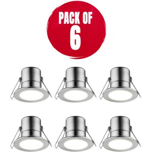 Luceco Downlights Warm White LED Dimmable 5W IP65 Matt Stainless Steel Pack of 6 Luceco Downlights Warm White LED Dimmable 5W IP65 Matt Stainless Steel Pack of 6