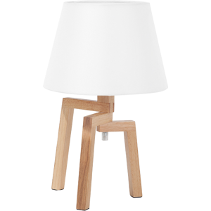 Beliani White Wooden Tripod Table Lamp - Modern Scandinavian Style Beliani White Wooden Tripod Table Lamp - Modern Scandinavian Style