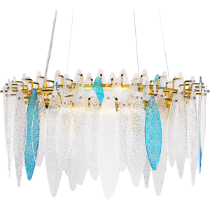 Beliani Modern Multicolour Glass Chandelier - Chandelier Beliani Modern Multicolour Glass Chandelier - Chandelier