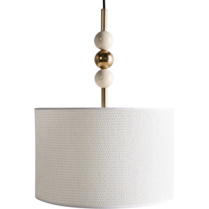 Beliani Pendant Lamp LOKY Metal Brass/Beige Beliani Pendant Lamp LOKY Metal Brass/Beige