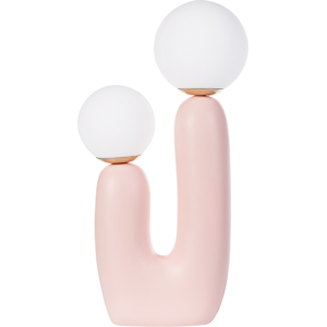 Beliani Table Lamp TULUN Pastel Pink Beliani Table Lamp TULUN Pastel Pink