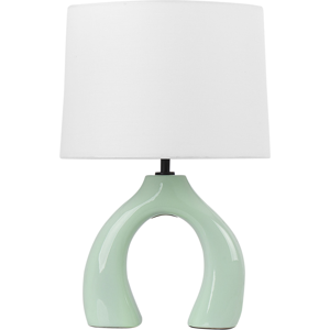 Beliani Light Green Ceramic Table Lamp - Modern Design Beliani Light Green Ceramic Table Lamp - Modern Design