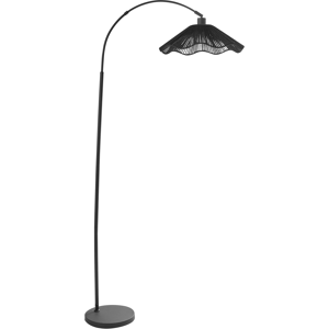 Beliani Floor Lamp MIGORI Paper Black Beliani Floor Lamp MIGORI Paper Black