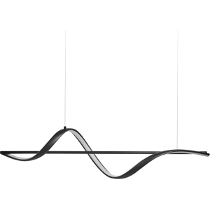 Beliani LED Pendant Lamp KHUTTI with Dimmer Metal Black Beliani LED Pendant Lamp KHUTTI with Dimmer Metal Black