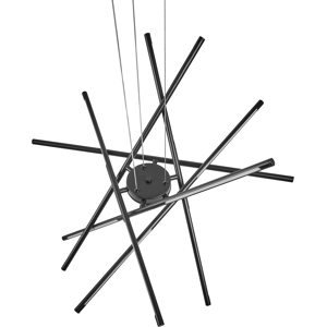 Beliani LED Pendant Lamp PALUN with Dimmer Metal Black Beliani LED Pendant Lamp PALUN with Dimmer Metal Black