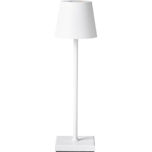 Beliani Valira Portable White Aluminum Metal RGB LED Table Lamp Beliani Valira Portable White Aluminum Metal RGB LED Table Lamp