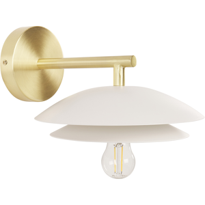 Beliani Wall Lamp White Gold Metal - Modern Glam Accent Lighting Beliani Wall Lamp White Gold Metal - Modern Glam Accent Lighting