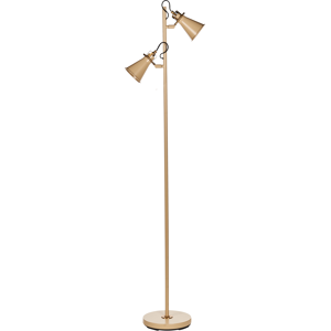 BELIANI Model Moyola Industrial Floor Lamp - Adjustable Metal Beige BELIANI Model Moyola Industrial Floor Lamp - Adjustable Metal Beige