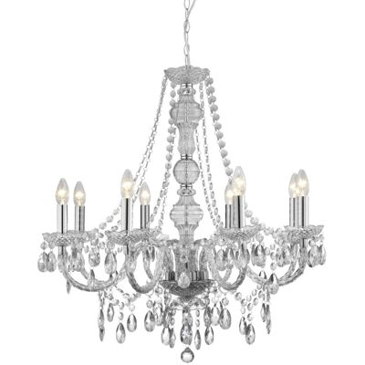 Searchlight Marie Therese - 8 Light Chandelier Chrome Searchlight Marie Therese - 8 Light Chandelier Chrome