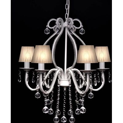 vidaXL Chandelier with 2300 Crystals White Pendant Light Lamp Lighting Fixture vidaXL Chandelier with 2300 Crystals White Pendant Light Lamp Lighting Fixture