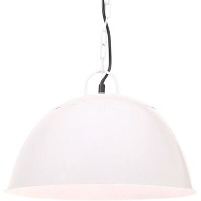 vidaXL Hanging Lamp Vintage Industrial Style 25W White Round 41 cm E27 - Hanging Lamp vidaXL Hanging Lamp Vintage Industrial Style 25W White Round 41 cm E27 - Hanging Lamp