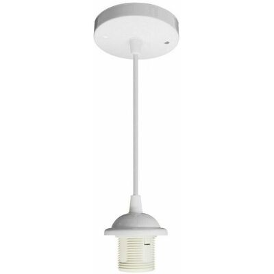 Unbranded (White) Light Pendant Fitting Ceiling Rose E27 Suspension Set 3 Colours Light Ba Unbranded (White) Light Pendant Fitting Ceiling Rose E27 Suspension Set 3 Colours Light Ba