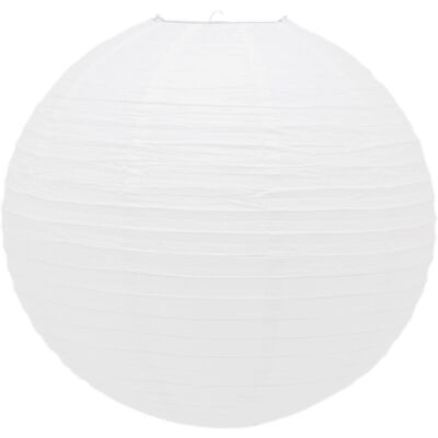 Carousel EL0187 - 50cm Round White Paper Lantern Shade Classic Bamboo Ribbed Lampshade Carousel EL0187 - 50cm Round White Paper Lantern Shade Classic Bamboo Ribbed Lampshade