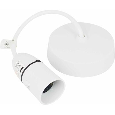 Status 9-inch Ceiling Pendant with Lampholder, White Status 9-inch Ceiling Pendant with Lampholder, White