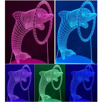 True Face Dolphin - color:7 colors - table - Night Light True Face Dolphin - color:7 colors - table - Night Light