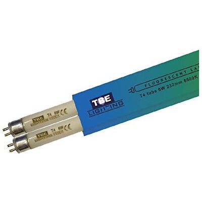 TBE Lighting T4 6w Fluorescent Tube Lamps 232mm - 2 Pack of CFL Bulbs - G5 2-Pin TBE Lighting T4 6w Fluorescent Tube Lamps 232mm - 2 Pack of CFL Bulbs - G5 2-Pin