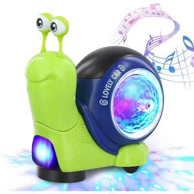 Unbranded Crawling Snail Baby Toy with LED Lights & Music - Safe ABS, Crawls on Floor & Ca Unbranded Crawling Snail Baby Toy with LED Lights & Music - Safe ABS, Crawls on Floor & Ca