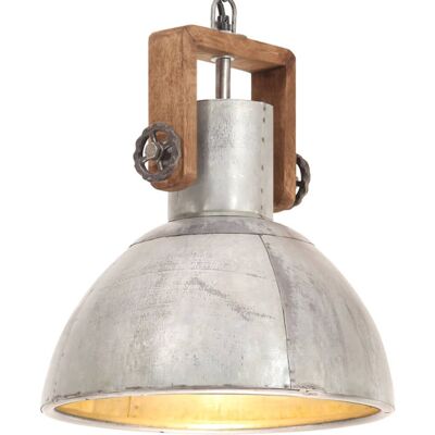 vidaXL Industrial Hanging Lamp - Silver - 30cm - E27 - 25W vidaXL Industrial Hanging Lamp - Silver - 30cm - E27 - 25W