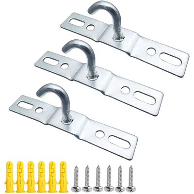 yao96266 3x Ceiling Hook 95mm Ceiling Light Base Plate Chandelier Hook Screws Mount Heavy yao96266 3x Ceiling Hook 95mm Ceiling Light Base Plate Chandelier Hook Screws Mount Heavy