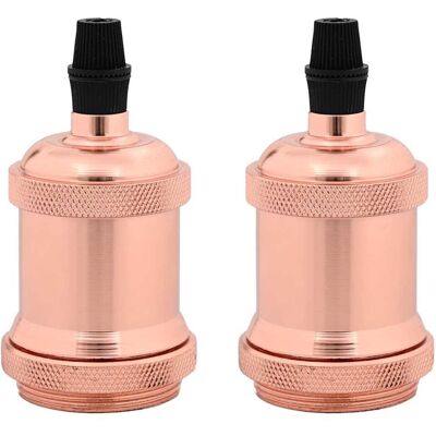 VidaXL Lamp Holder 2 pcs Rose Gold Vintage E27 - Lampenfassungen VidaXL Lamp Holder 2 pcs Rose Gold Vintage E27 - Lampenfassungen