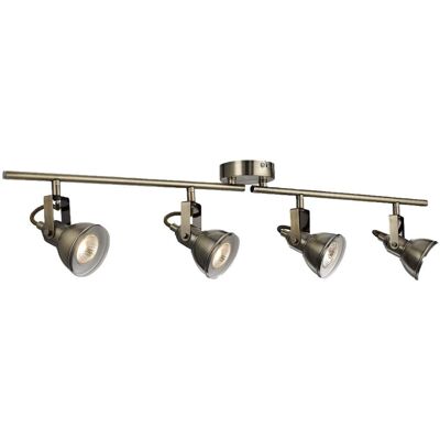Searchlight 1544AB Focus Antique Brass Vintage Adjustable Split Bar 4 Lamp Spot Searchlight 1544AB Focus Antique Brass Vintage Adjustable Split Bar 4 Lamp Spot