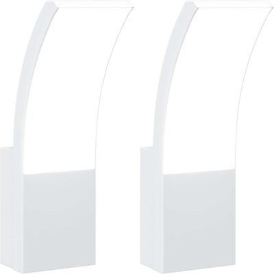 vidaXL White Outdoor LED Wall Light 2pcs - Wall Light vidaXL White Outdoor LED Wall Light 2pcs - Wall Light