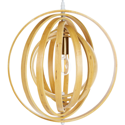 Beliani Murrell Adjustable Wooden Pendant Light - Boho Style Beliani Murrell Adjustable Wooden Pendant Light - Boho Style