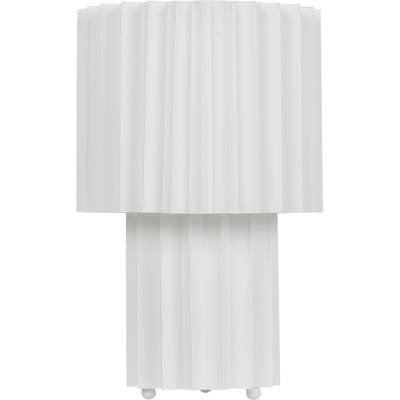 Beliani Bedside Table Lamp White Linen Base Fabric Drum Shade 40 cm Modern Style Living Room Bedroom Beliani Bedside Table Lamp White Linen Base Fabric Drum Shade 40 cm Modern Style Living Room Bedroom