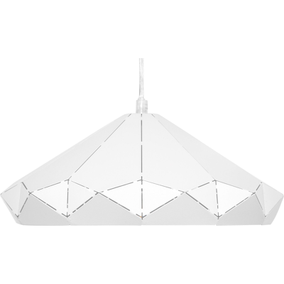 Beliani Ceilng Lamp White Metal 112cm Geometric Shade Industrial - Ceiling Lamp Beliani Ceilng Lamp White Metal 112cm Geometric Shade Industrial - Ceiling Lamp