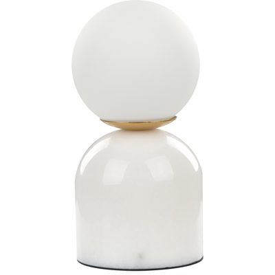 Beliani White Marble Table Lamp - Modern Design Home Accessory Beliani White Marble Table Lamp - Modern Design Home Accessory
