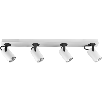 Beliani Ceiling Lamp White Metal 4 Light Shades - Ceiling Lamp Beliani Ceiling Lamp White Metal 4 Light Shades - Ceiling Lamp