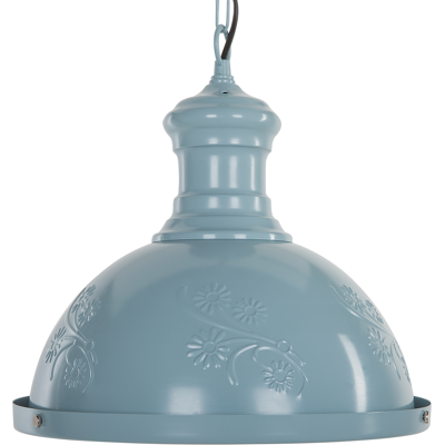 Beliani Pendant Lamp Blue Metal Floral - Pendant Lamp Beliani Pendant Lamp Blue Metal Floral - Pendant Lamp